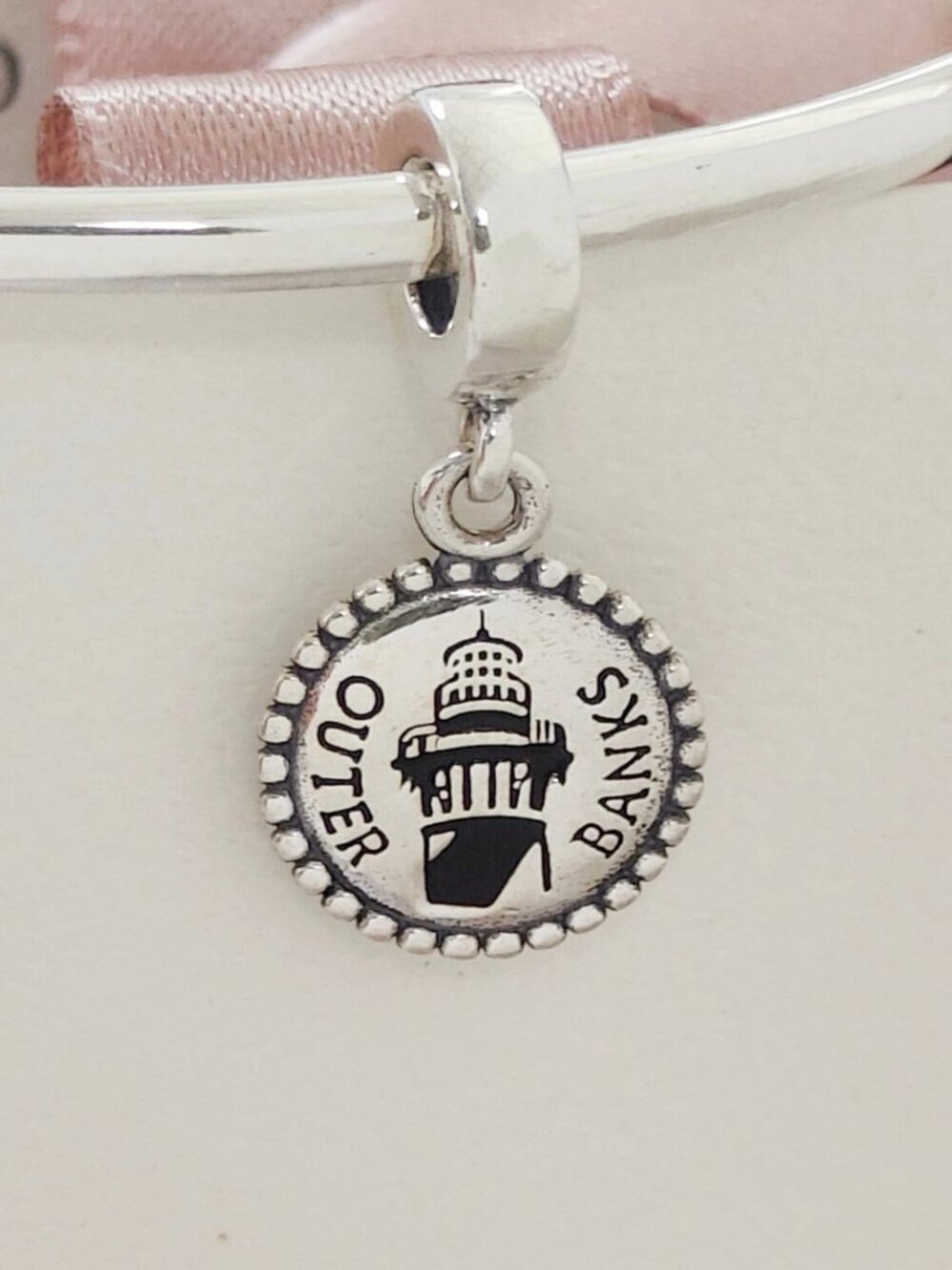 Pandora Outer Banks Lighthouse Exclusive Dangle Charm with box